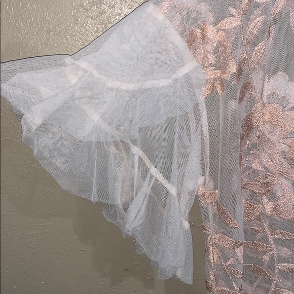 Umgee Embroidered Sheer Lace Top - Picture 6 of 7